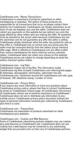 cookdinware privacy