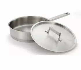 Aava 731236517764 Elements Stainless Steel Saut Pan With Lid 10.2 X 2.5 Inch Nib