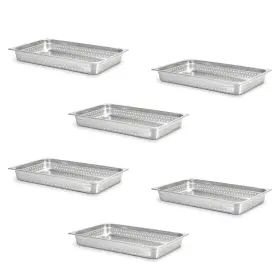 Pp200f2cp Adcraft Perforated Steam Table/hotel Pan Full Size 2-1/2 Inch Deep Pack Of 6 In Sta