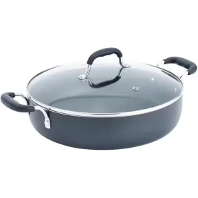 Adrinfly 313033213232 5 Quart Nonstick Saute Pan With Glass Lid Aluminum Oven Safe Dishwasher Bl