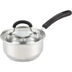 Adrinfly 313042546512 2 Quart Stainless Steel Mirror Polished Sauce Pan With Silicone Wrapped Heat-resis