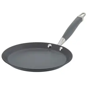 Adrinfly 445029031094 9.5 Inch Hard Anodized Ultra-durable Stain-resistant Nonstick Crepe Pan In Gray C