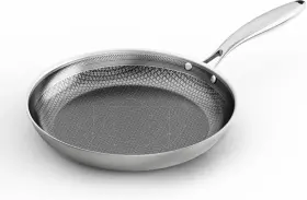 Ahz 313037831821 2025 New Stainless Steel Pan Pro With No Lid Titanium Pans For Cooking -durab