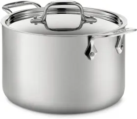 All-clad 011644012229 D5 Soup Pot 4 Quart Stainless Steel Core 5-ply Brushed Finish With Lid