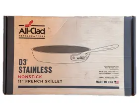 All-clad 011644502195 D3 3-ply Stainless Steel Fry Pan 11 Inch Nonstick