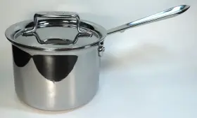 All-clad 011644502607 D3 Tri-ply Non Stick Stainless Steel 2 Quart Saucepan Wi Th Small Scratch