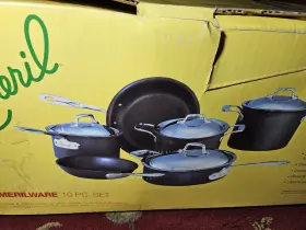 All-clad 011644800024 Emerilware Emeril 10 Pc. Set Cookware Pot Pan Lids New Vintage Rare 90s