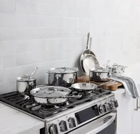 All-clad 011644899141 D3 13-piece Stainless Steel Cookware Set-missing 3 Quart Saut Pan With Lid