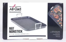 All-clad 011644903527 New Metal Crafters Double Burner Griddle 13 Inch X 20 Commercial Nonstick
