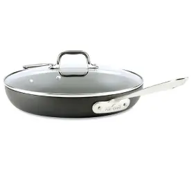 All-clad 011644905507 Ha1 Hard Anodized Nonstick 12 Inch Fry Pan With Lid - Used Cbg