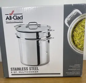 All-clad 011644907129 Stainless Steel 8 Quart Multicooker-new In Box