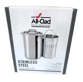 All-clad 011644911621 Stainless Steel 3.3 Quart Multi-pot - Easy To Drain And Clean New