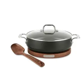All-clad 011644918057 - Ha1 Nonstick 4 Quart Sauteuse With Lid Wood Trivet And Serving Spoon
