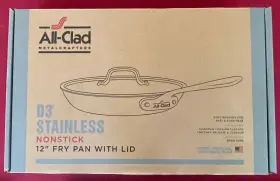 All-clad 011644918095 Pro Nonstick 3-ply Bonded Cookware Fry Pan 12 Inch With Lid New In Box