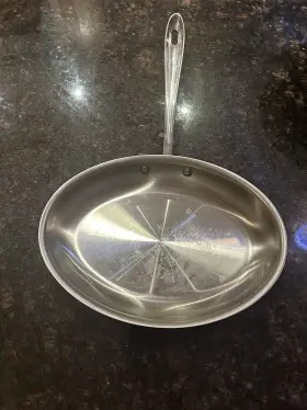 0481513 All-clad Armor D3 Fish Skillet Saute Fry Pan 12 Inch Oval