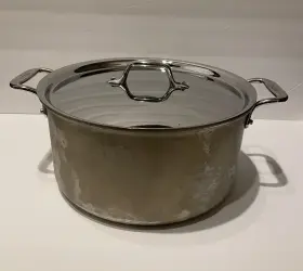 0571621 All-clad Brushed Metal Master Chef Mc2 8- Quart Stock Pot With Lid