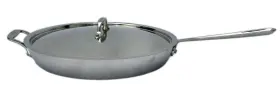 0721310 All-clad 13 Inch Stainless Steel Saut Fry Skillet Pan With Lid And Helper Handle