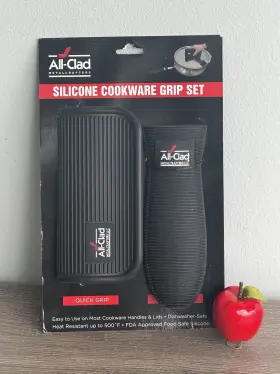 All-clad 072894894973 Cookware Silicone Grip Set Of 2 Heat Resistant Up To 500 F New
