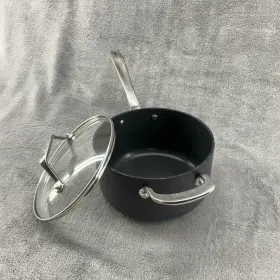 103-1218 All-clad Sauce Pan Pot 2.5 Quart Double Handle Non Stick Anodized Aluminum With Lid
