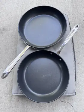 106-1142 All-clad Fry Pan Skillet Set 10.5in 26cm Nonstick Stainless Handles Cookware Usa
