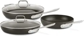 11644916732 All-clad Ha1 Hard Anodized Nonstick 5 Piece Fry Pan Set 8 10 12 Inch Induction