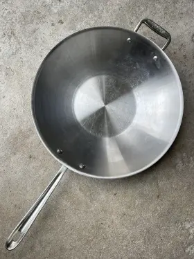 1386 All-clad Open Wok Pan 14 Inch D3 Stainless 3-ply Bonded Cookware