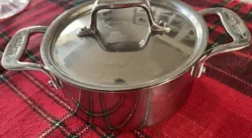 205-3105 All-clad Stainless Steel Small 0.5 Quart Pot And Lid Never Used 89