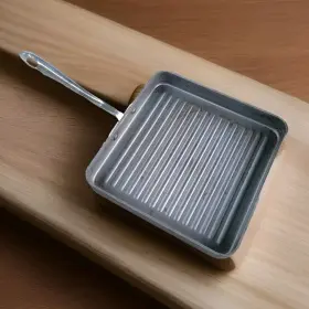 2100086643 All-clad Griddle Pan 11 Inch Square Skillet Flat Non Stick Hard Anodized Ribbed