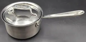 2511505 All-clad D5 Stainless Steel 1.5 Quart Saucepan With Lid - Handcrafted In Usa