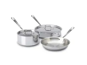 401599l All-clad D3 Stainless Steel Starter Cookware Set 5-piece