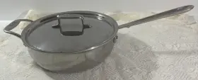 554045 All-clad D5 Polished Stainless 4 Quart Saute Pan - 5 Ply Item # Sd