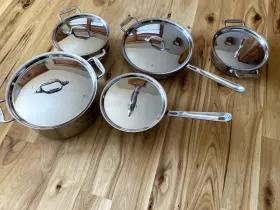 600822 All-clad Copper Core Cookware - 10 Pieces-very Good Condition 595