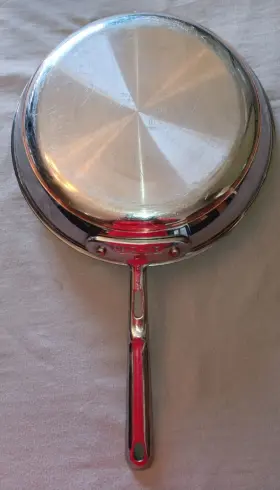 6110-ss All-clad 6110 Ss 10 Inch Copper Core 5-ply Bonded Fry Pan Stainless Steel See Pics