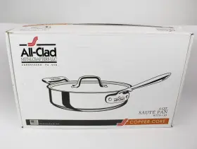 6406-ss All-clad No. 6406 Stainless Steel 6 Quart Copper Core 5 Ply Saute Pan With Lid New