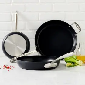All-clad 744110403503 Hard-anodized Fry Pan 3-piece Set