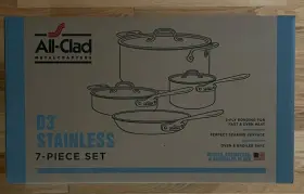 8400002103 All-clad D3 7 Piece Stainless Steel Cookware Set Allclad Brand New Free Shipping