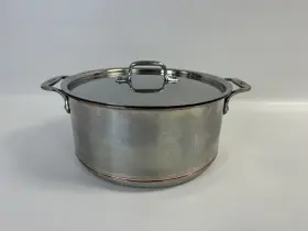 8700800039 All-clad Copper Core 8 Quart Pot Stockpot With Lid - Sits Flat