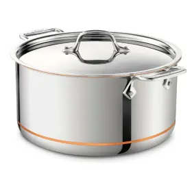 8701005677 All-clad Copper Core 5-ply Polished 8 Quart Stockpot With Lid #6508 - Brand New