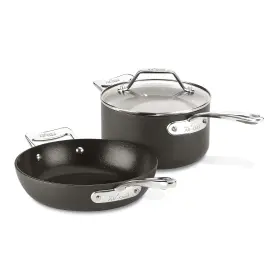 B07wjyy7sy All-clad Essentials Hard Anodized Nonstick Fry And Sauce Pan Set 8.5 Inch 2.5 Qt