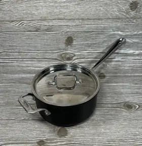 B213 All-clad Hard Anodized Aluminum Nonstick 3 Quart Saucepan And Stainless Lid