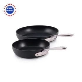 E122s274 All-clad Pan Set 8 10 Ha1 Expert Hard Anodized Nonstick Induction Fry