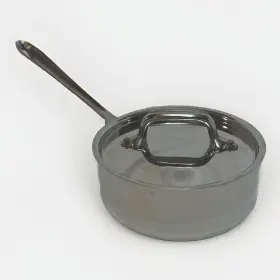 All-clad Metalcrafters 011644503079 D3 Stainless Steel 3-ply Bonded Cookware Sauce Pan With Lid 1 Quart