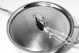 Ngyg64 All-clad New D3 Brushed 3-ply Stainless 3- Quart Saut Pan With Lid Genuine Durable