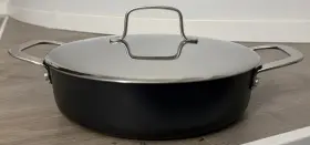 100521us Alva Maestro 9.5 Inch Aluminum Non-stick Saute Pan With Lid Ceramic Matte Black