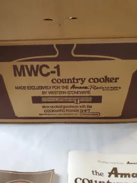 Mwc-1 Amana Country Cooker Stoneware Crock Pot Dutch Oven Microwave Safe New