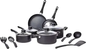Amazon 885169695614 Stick 15-piece Kitchen Cookware Set Includes Pots Pans And Utensils Black