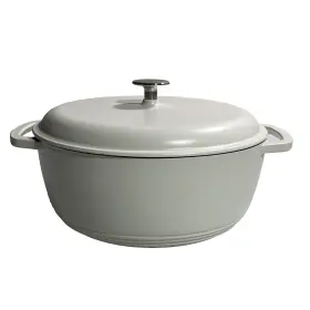 Sx-75qtw Amazon Basics Chipped 7.3 Quart Enameled Cast Iron Dutch Oven Matte White Read Disc
