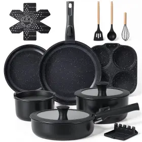 Amusns0100301 Ammeloo 21-piece Ceramic Pots And Pans Set Non Stick With Detachable Handles An