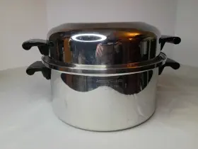 Hg710 Amway Queen Vintage 5 Quart Stock Pot With Lid Multi-ply 18/8 Stainless Steel Usa