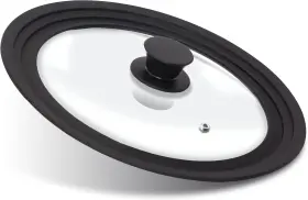 Guogai10 Anaeat Silicone Universal Lid For Pots Pans And Skillets - Tempered Glass Cover